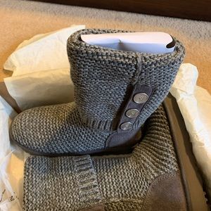 UGG cards knit gray boot